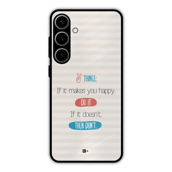 Think Then Metal Back Case for Galaxy S24 Plus