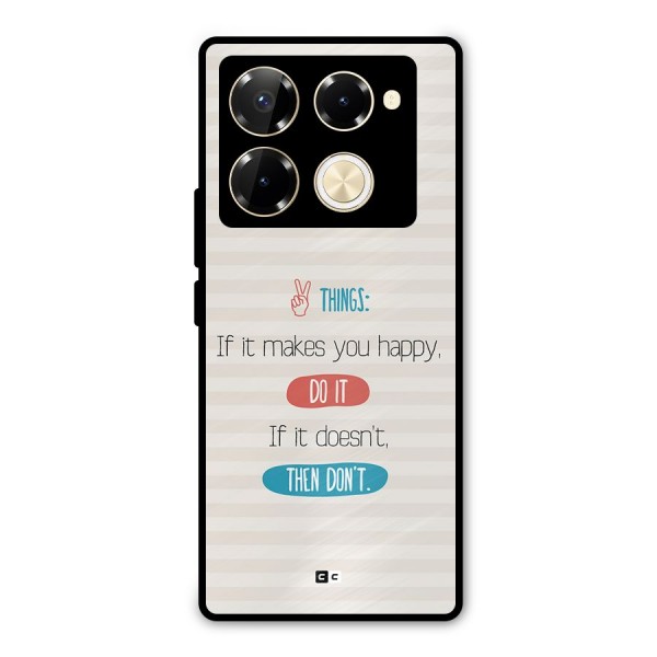 Think Then Metal Back Case for Infinix Note 40 Pro Plus
