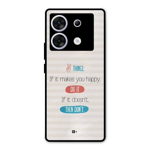 Think Then Metal Back Case for Infinix Zero 30 5G