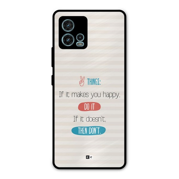 Think Then Metal Back Case for Moto G72