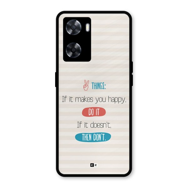 Think Then Metal Back Case for Oppo A57 2022