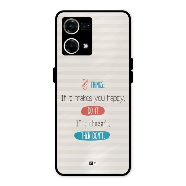 Think Then Metal Back Case for Oppo F21s Pro 4G