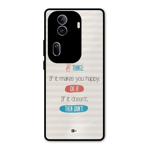 Think Then Metal Back Case for Oppo Reno11 Pro 5G