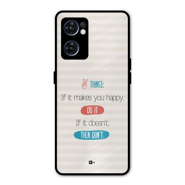 Think Then Metal Back Case for Oppo Reno7 5G