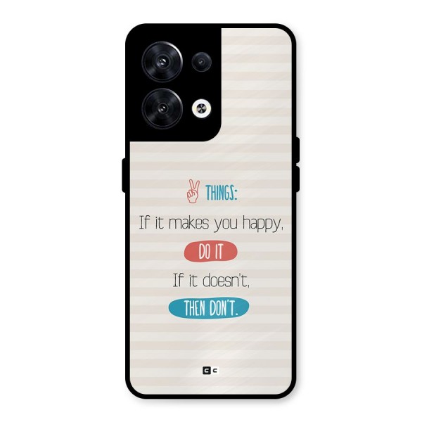 Think Then Metal Back Case for Oppo Reno8 5G