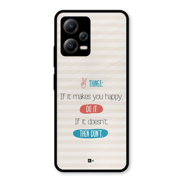 Think Then Metal Back Case for Poco X5