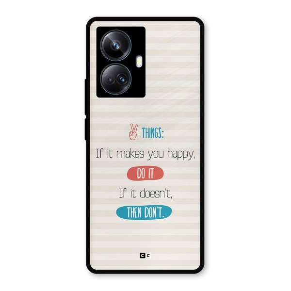 Think Then Metal Back Case for Realme 10 Pro Plus