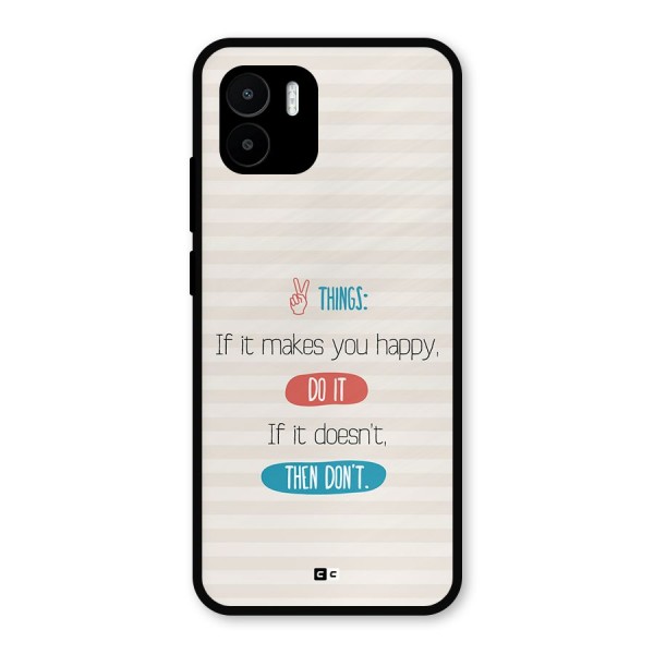 Think Then Metal Back Case for Redmi A1