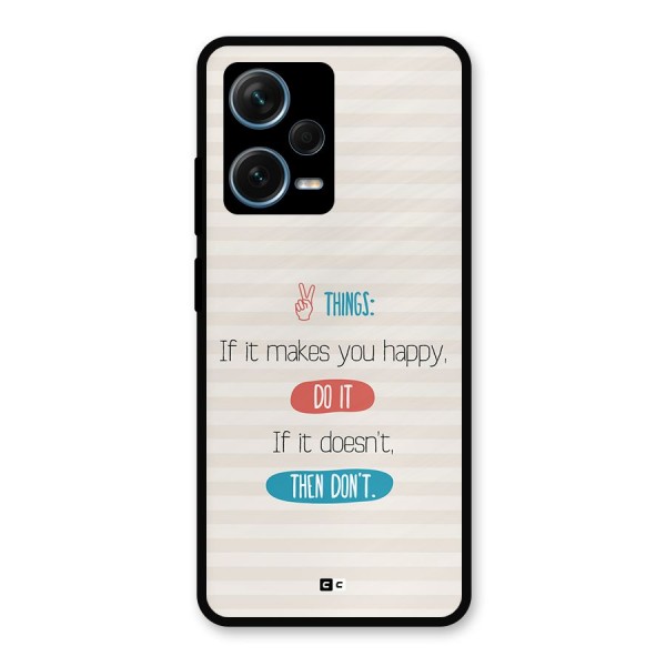 Think Then Metal Back Case for Redmi Note 12 Pro Plus 5G