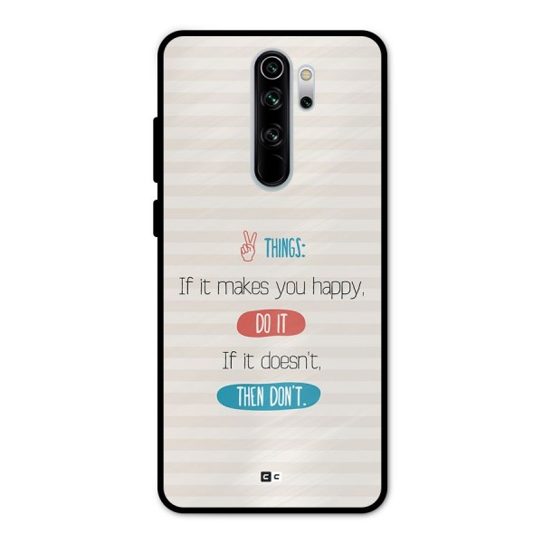 Think Then Metal Back Case for Redmi Note 8 Pro