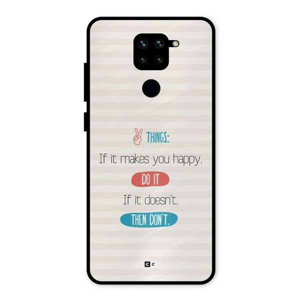 Think Then Metal Back Case for Redmi Note 9