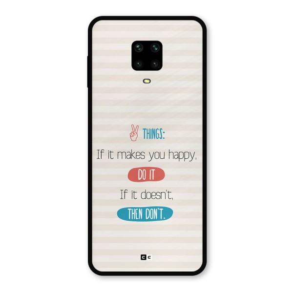 Think Then Metal Back Case for Redmi Note 9 Pro Max