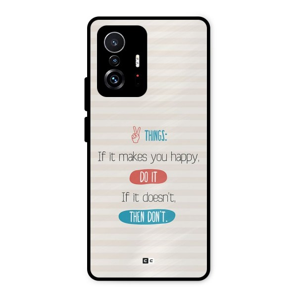 Think Then Metal Back Case for Xiaomi 11T Pro