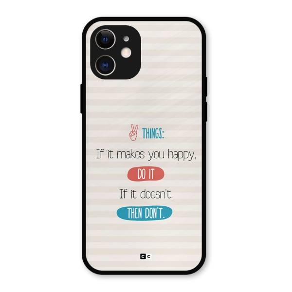 Think Then Metal Back Case for iPhone 12