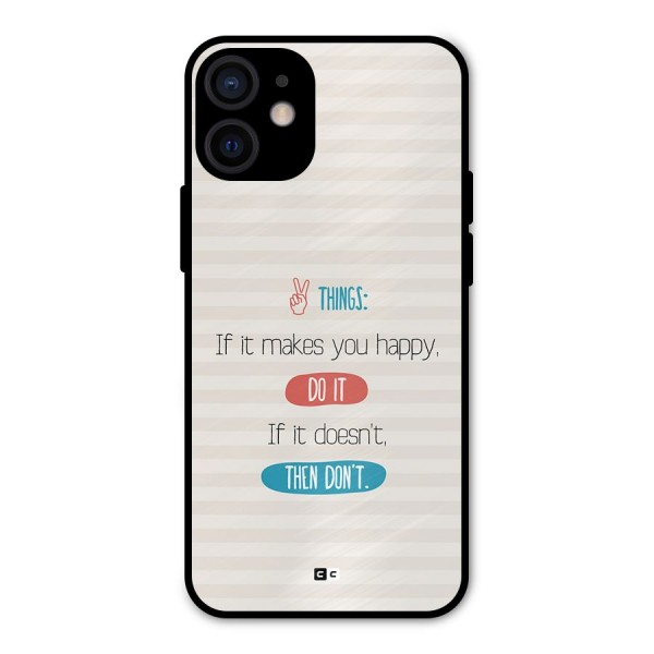 Think Then Metal Back Case for iPhone 12 Mini