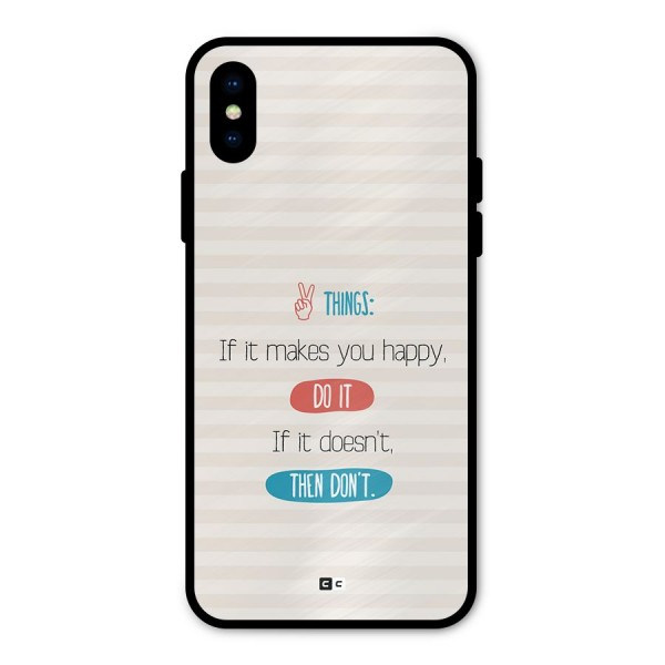 Think Then Metal Back Case for iPhone XS