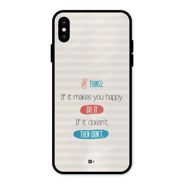 Think Then Metal Back Case for iPhone XS Max