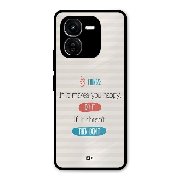 Think Then Metal Back Case for iQOO Z9x