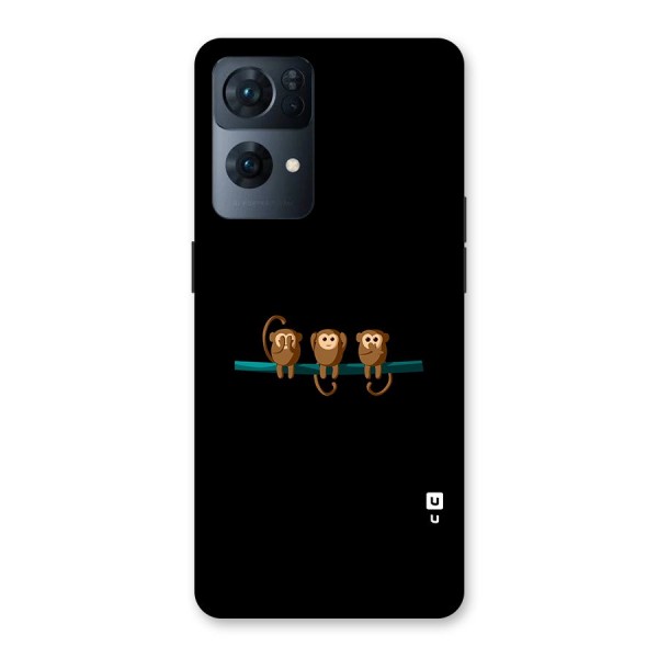 Three Cute Monkeys Back Case for Oppo Reno7 Pro 5G