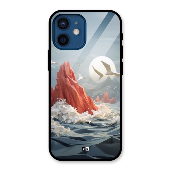 Three Dimension Sea Glass Back Case for iPhone 12 Mini