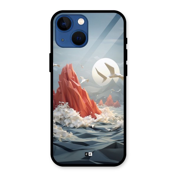 Three Dimension Sea Glass Back Case for iPhone 13 Mini