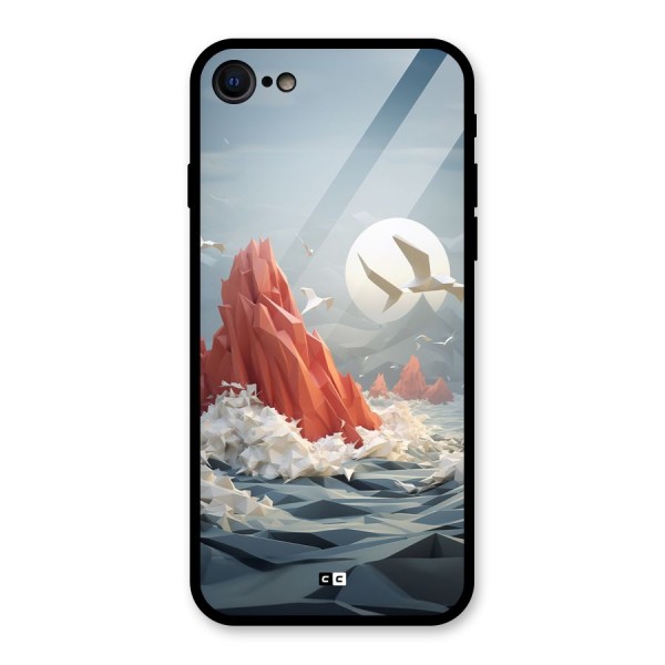 Three Dimension Sea Glass Back Case for iPhone SE 2020