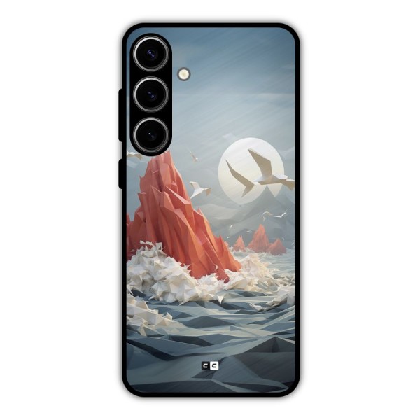 Three Dimension Sea Metal Back Case for Galaxy S24 Plus