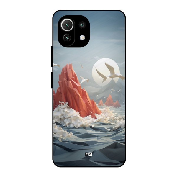Three Dimension Sea Metal Back Case for Mi 11 Lite