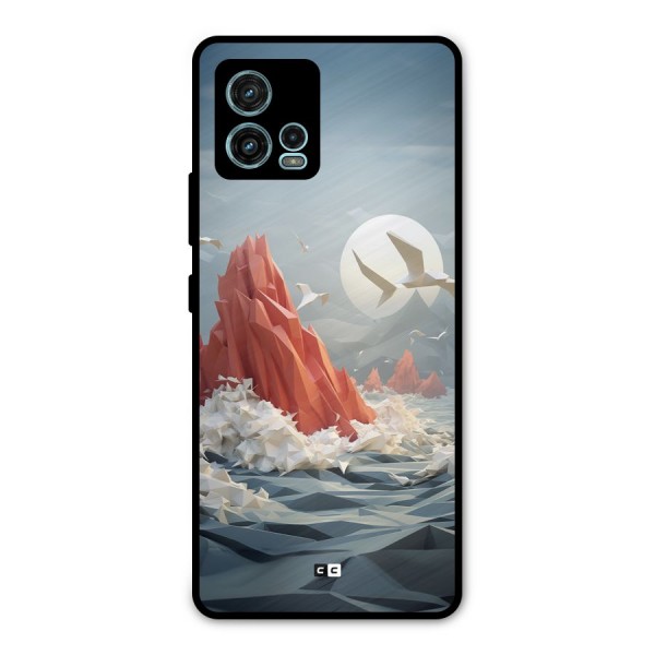 Three Dimension Sea Metal Back Case for Moto G72
