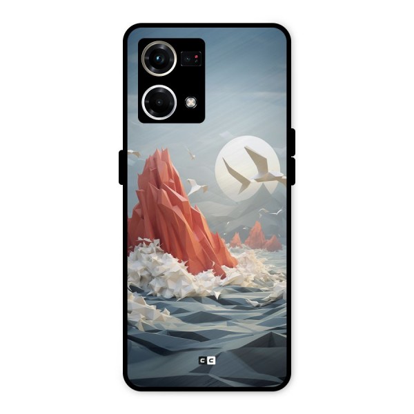 Three Dimension Sea Metal Back Case for Oppo F21s Pro 4G