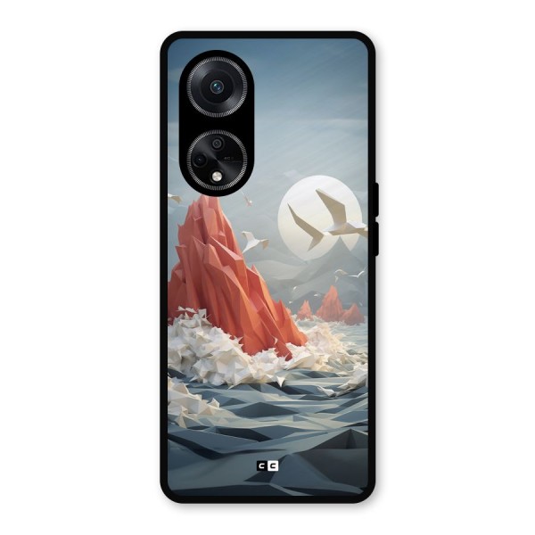 Three Dimension Sea Metal Back Case for Oppo F23