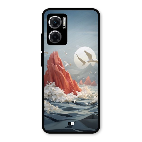 Three Dimension Sea Metal Back Case for Redmi 11 Prime 5G