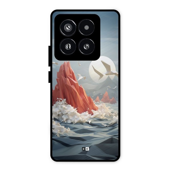 Three Dimension Sea Metal Back Case for Xiaomi 14 Pro