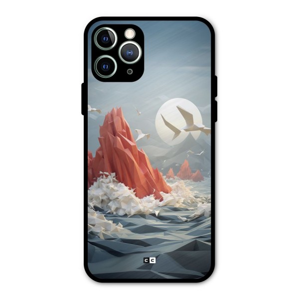 Three Dimension Sea Metal Back Case for iPhone 11 Pro Max