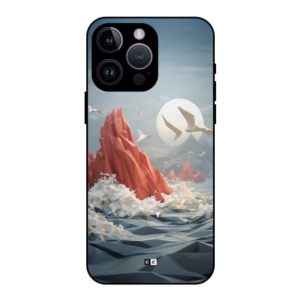 Three Dimension Sea Metal Back Case for iPhone 14 Pro Max