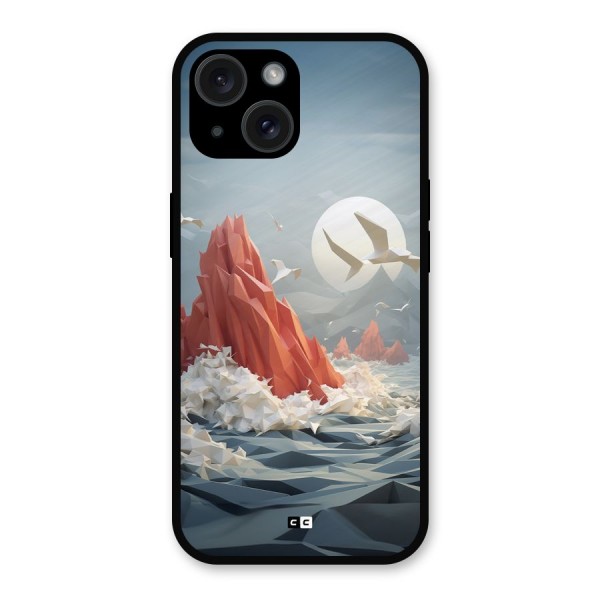 Three Dimension Sea Metal Back Case for iPhone 15