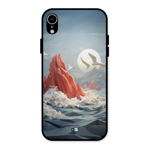 Three Dimension Sea Metal Back Case for iPhone XR
