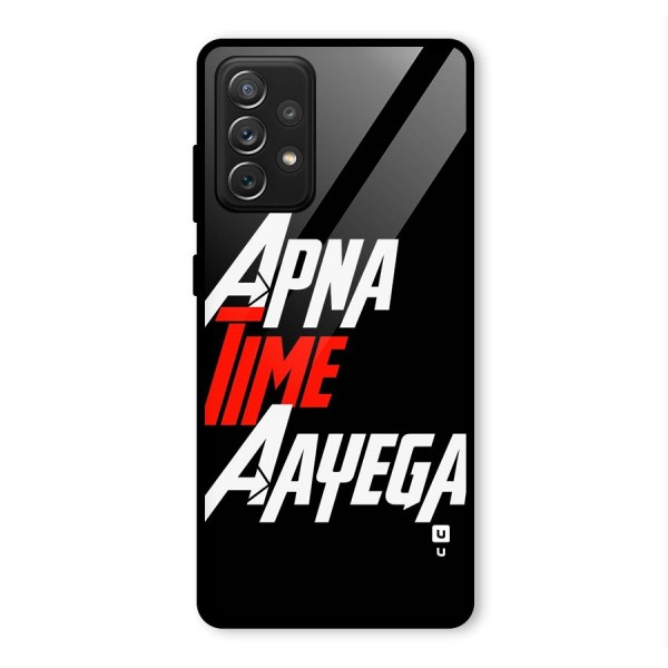 Time Aayega Glass Back Case for Galaxy A72