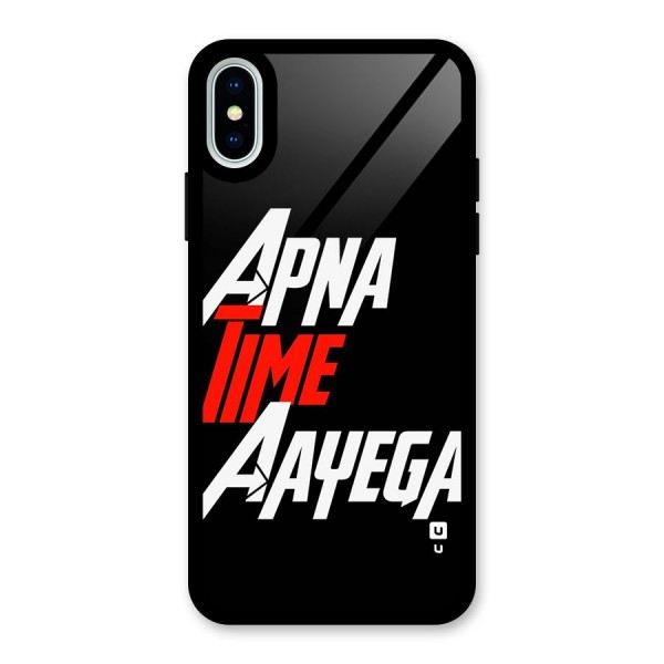 Time Aayega Glass Back Case for iPhone X