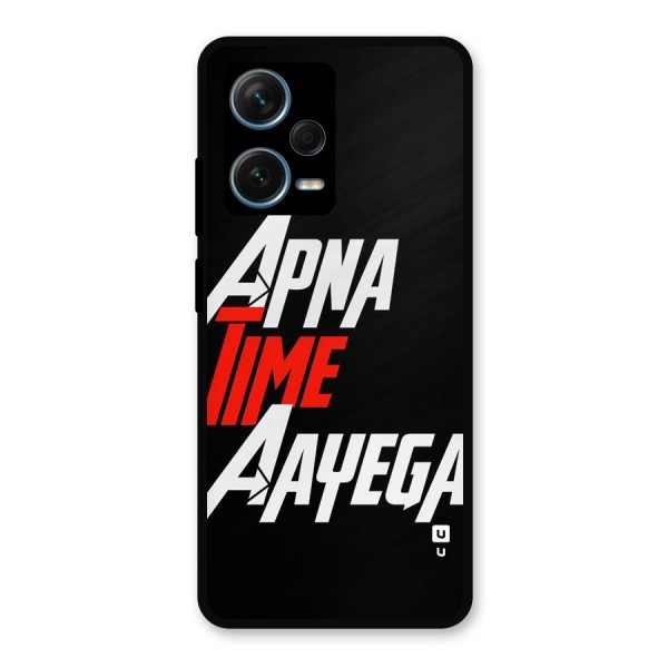 Time Aayega Metal Back Case for Redmi Note 12 Pro Plus 5G