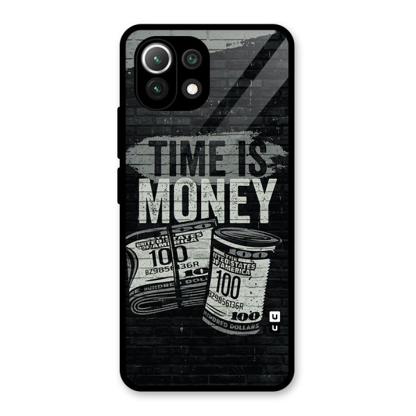 Time Is Money Glass Back Case for Mi 11 Lite NE 5G