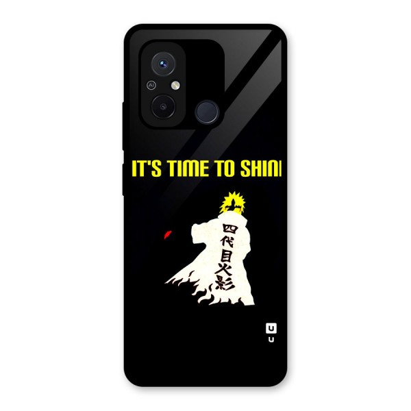 Time To Shine Glass Back Case for Redmi 12C