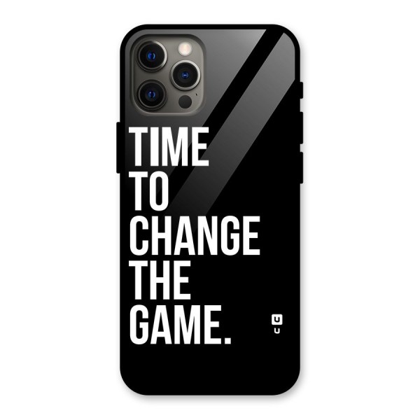 Time to Change the Game Glass Back Case for iPhone 12 Pro Max