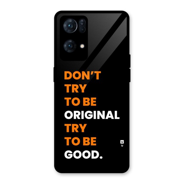 To Be Good Glass Back Case for Oppo Reno7 Pro 5G