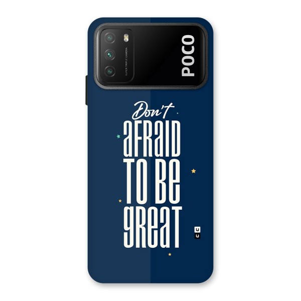 To Be Great Back Case for Poco M3