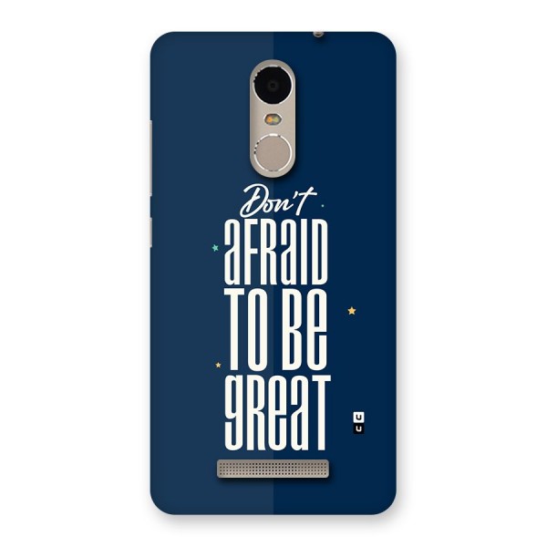 To Be Great Back Case for Redmi Note 3