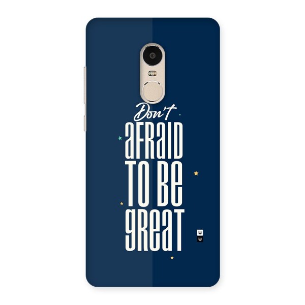 To Be Great Back Case for Redmi Note 4