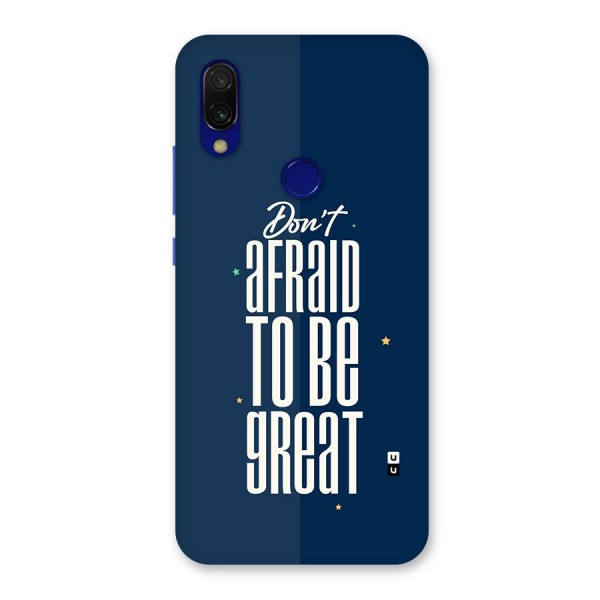 To Be Great Back Case for Redmi Y3