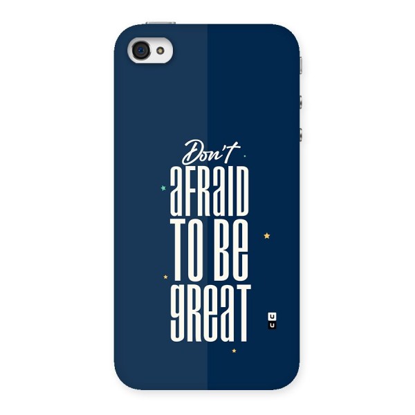 To Be Great Back Case for iPhone 4 4s