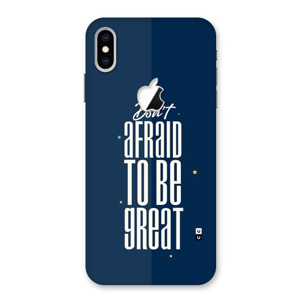 To Be Great Back Case for iPhone XS Max Apple Cut